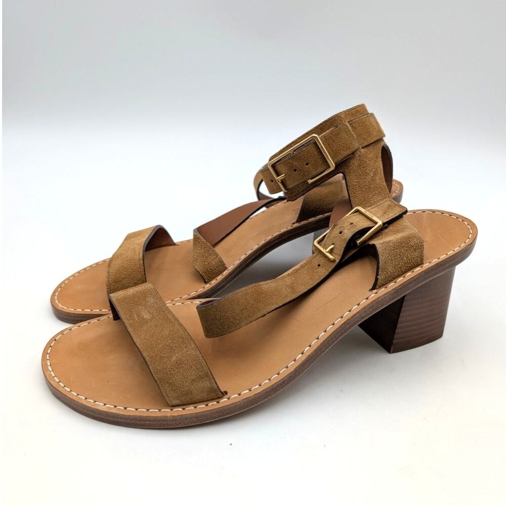 Zadig & Voltaire Cecilia Caprese Block Heel Asymmetric Sandal Folk Size US9 EU40